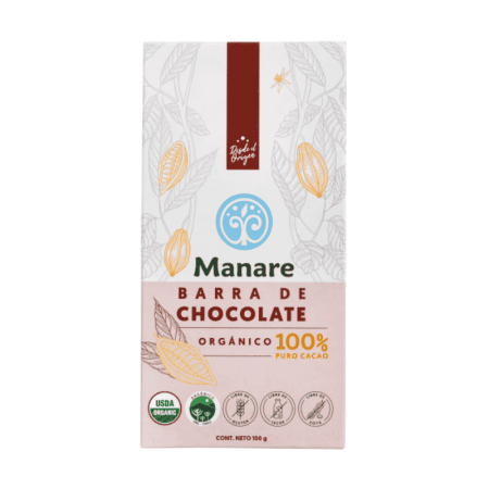 Manare Chocolate 100% Cacao Sin Gluten 100 g