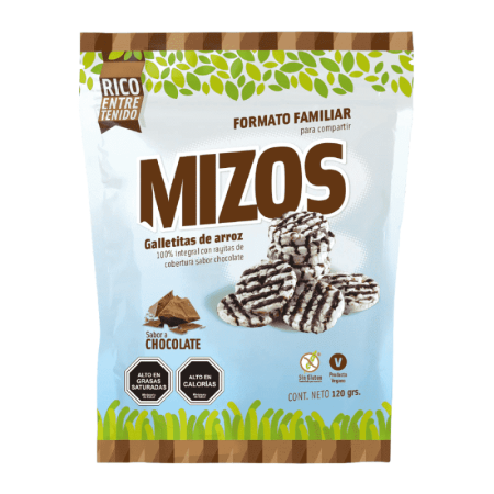 Mizos Galletas de Arroz Chocolate Sin Gluten 120 g