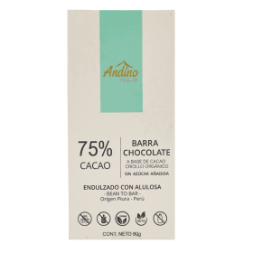 Andino Barra Keto 75 % Cacao 80 g