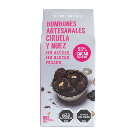 Sabores Sin Culpa Bombones de Ciruela y Nuez 100 g