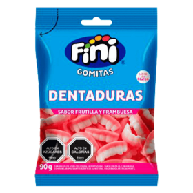 Fini Gomitas Dentadura Frutilla y Frambuesa 90 g