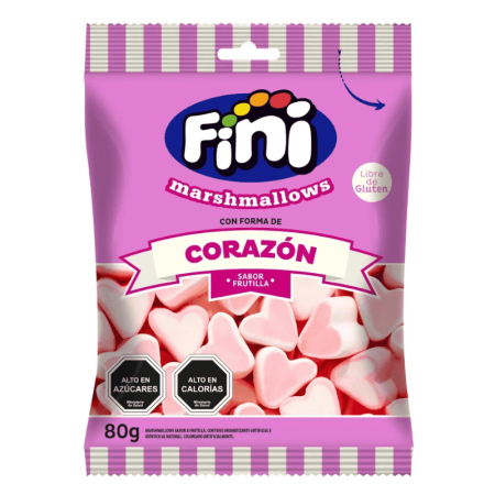 Fini Marshmallows Corazón Sin Gluten 80 g