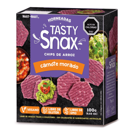 Tasty Snax Chips Camote Morado Sin Gluten 100 g