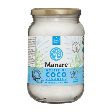 Manare Aceite de Coco Orgánico Sin Gluten 500 ml