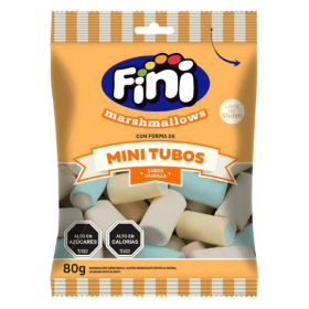 Fini Marshmallows Mini Tubos Sin Gluten 80 g