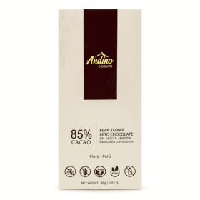 Andino Barra Keto 85 % Cacao Sin Gluten 80 g