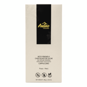 Andino Barra Keto Chocolate Leche Capucchino Sin Gluten 80 g