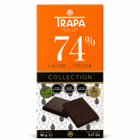 Trapa Collection Chocolate 74% Cacao Sin Gluten 90 g