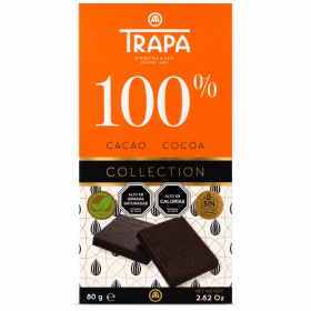 Trapa Collection Chocolate 100% Cacao Sin Gluten 80 g