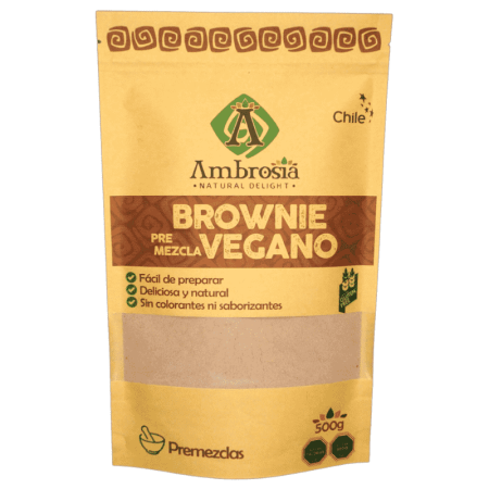 Ambrosia Pre-Mezcla Brownie Vegano Sin Gluten 500 g